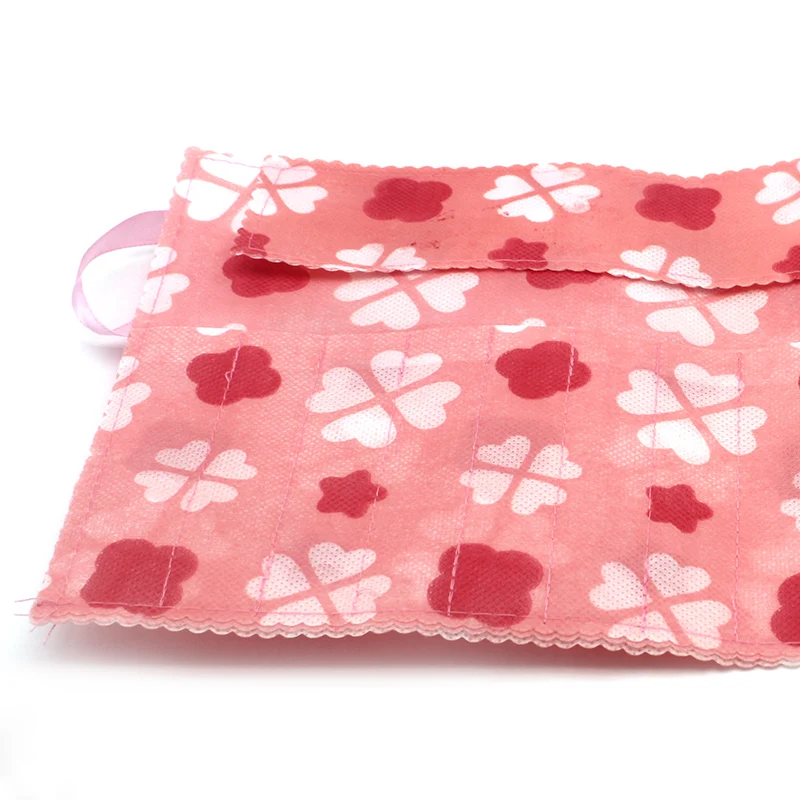 Нетканый вязаный чехол DONYAMY с 14 отделениями для карандаша цветочным рисунком