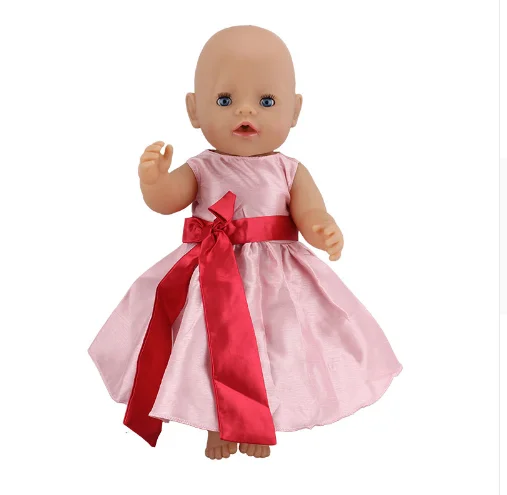 Pink Dress clothes Wear for 43cm baby Doll Children best Birthday Gift(only sell clothes) | Игрушки и хобби