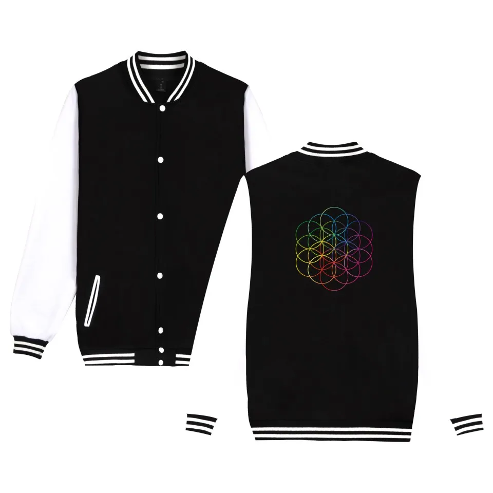 Бейсбольная куртка с музыкальной группой Coldplay модные стильные толстовки Мужская