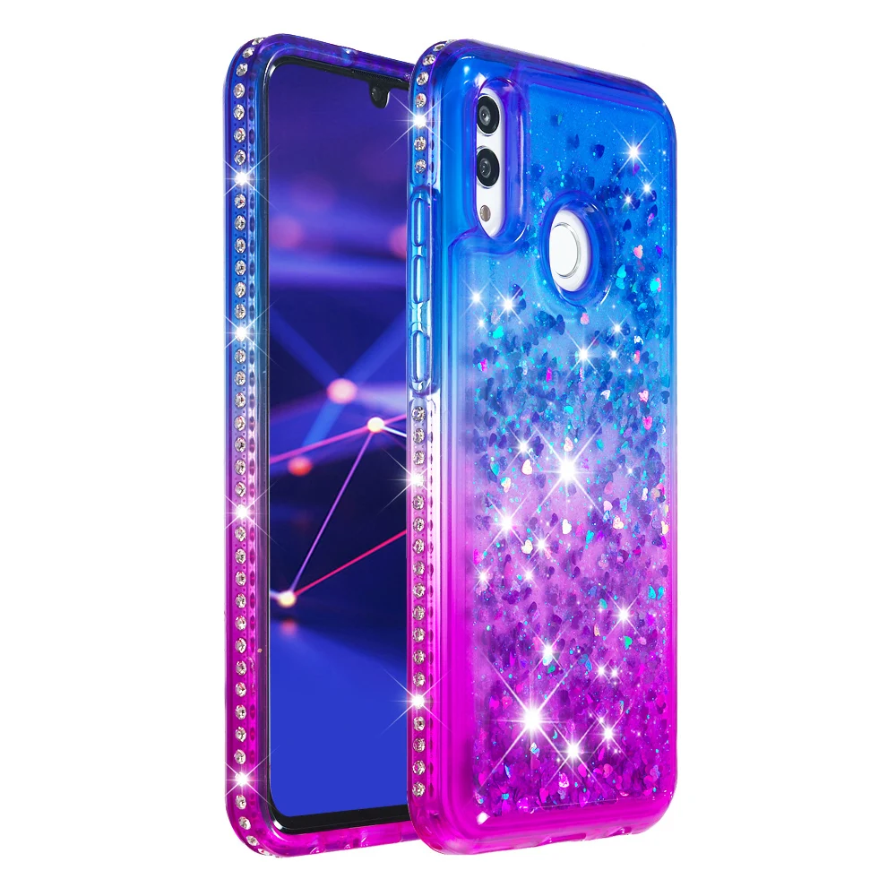 Алмазный блестящий чехол для huawei Honor 10 Lite 7C 7A Y5 Y6 градиентный чехол с сияющими блестками для huawei mate 20 Lite Pro P Smart