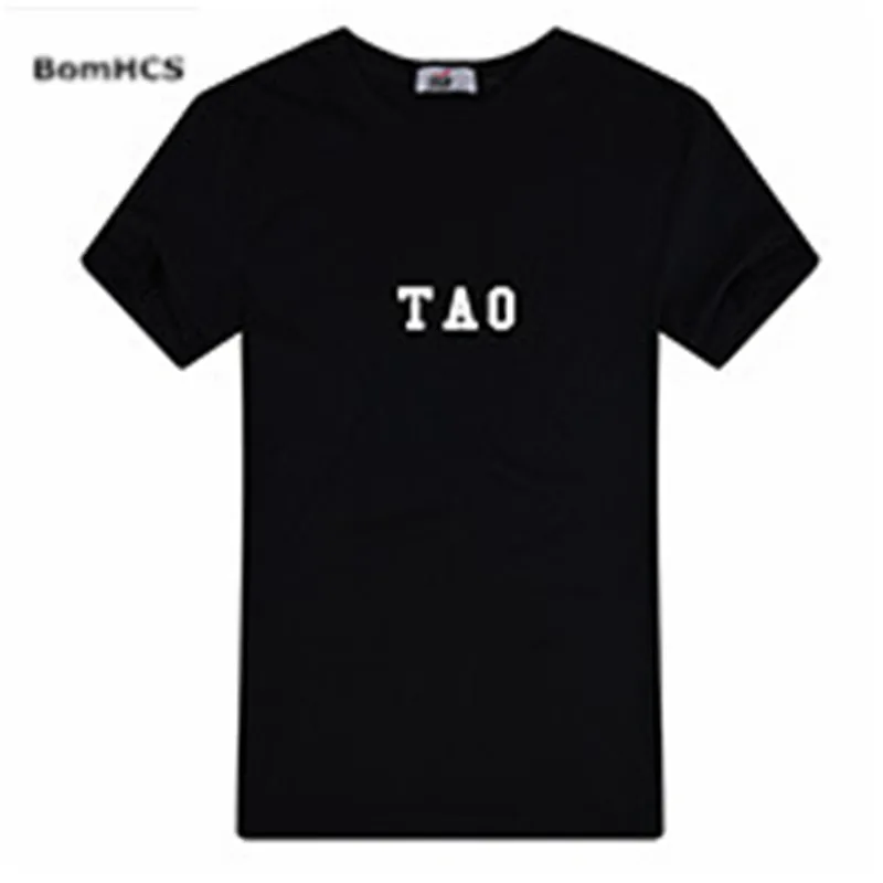 Футболка BomHCS Kpop EXO Z.TAO летняя хлопковая футболка унисекс с коротким рукавом топы