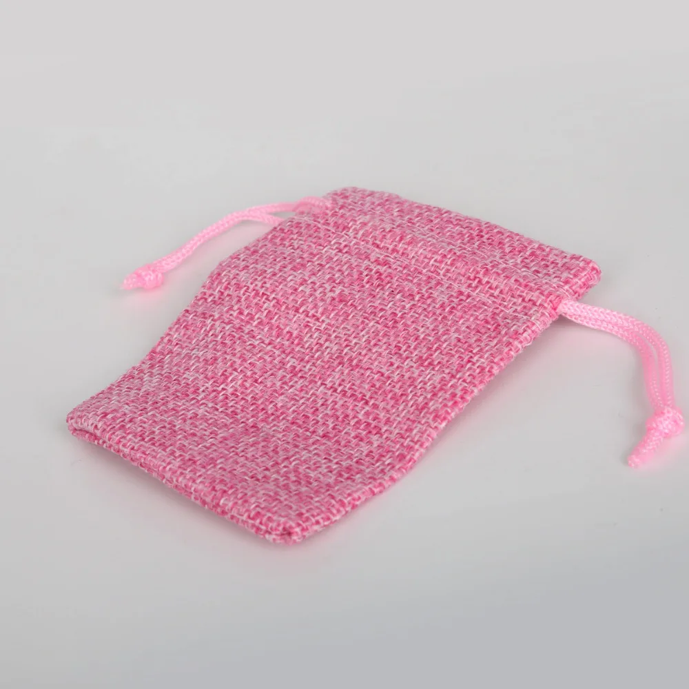 Льняные хлопковые подарочные пакеты на шнурке для дня рождения свадьбы