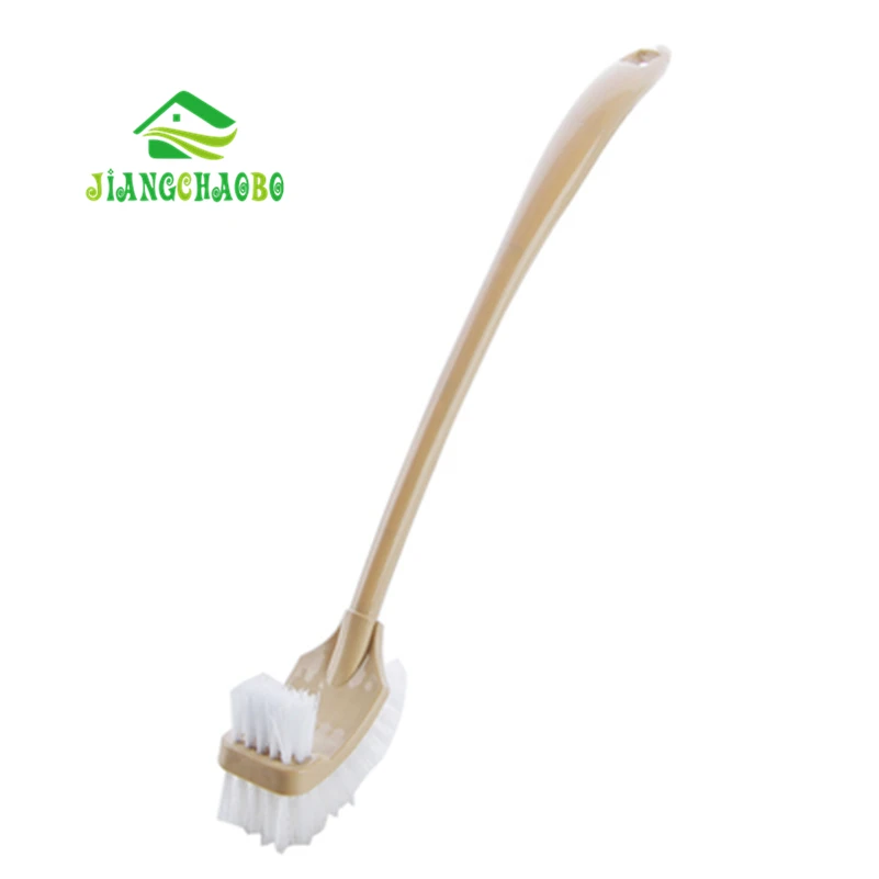 Beige JiangChaoBo пластиковая туалетная щетка с длинной ручкой, чистящая щетка для туалета - Цвет: Beige