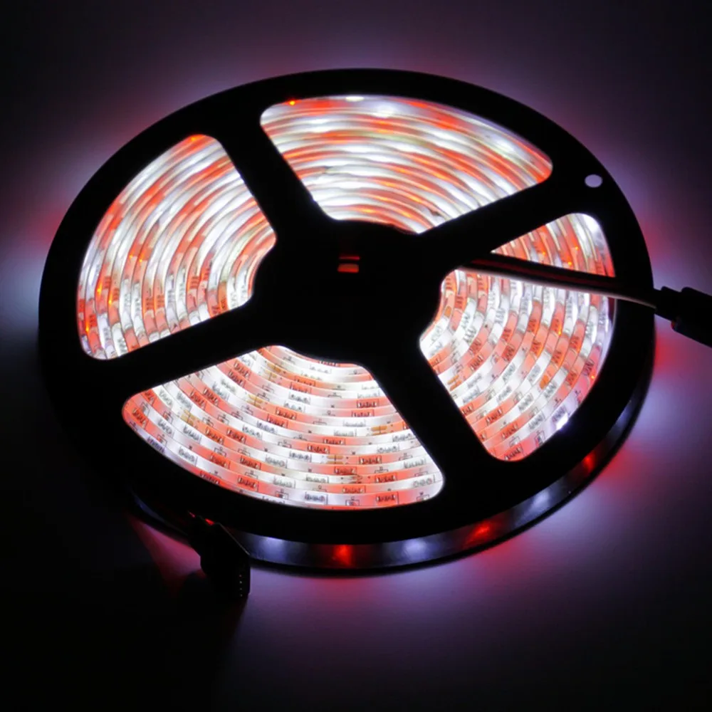 Светодиодная лента 12 В RGB теплый/холодный белый цвет 5 м водонепроницаемая 50SMD 300