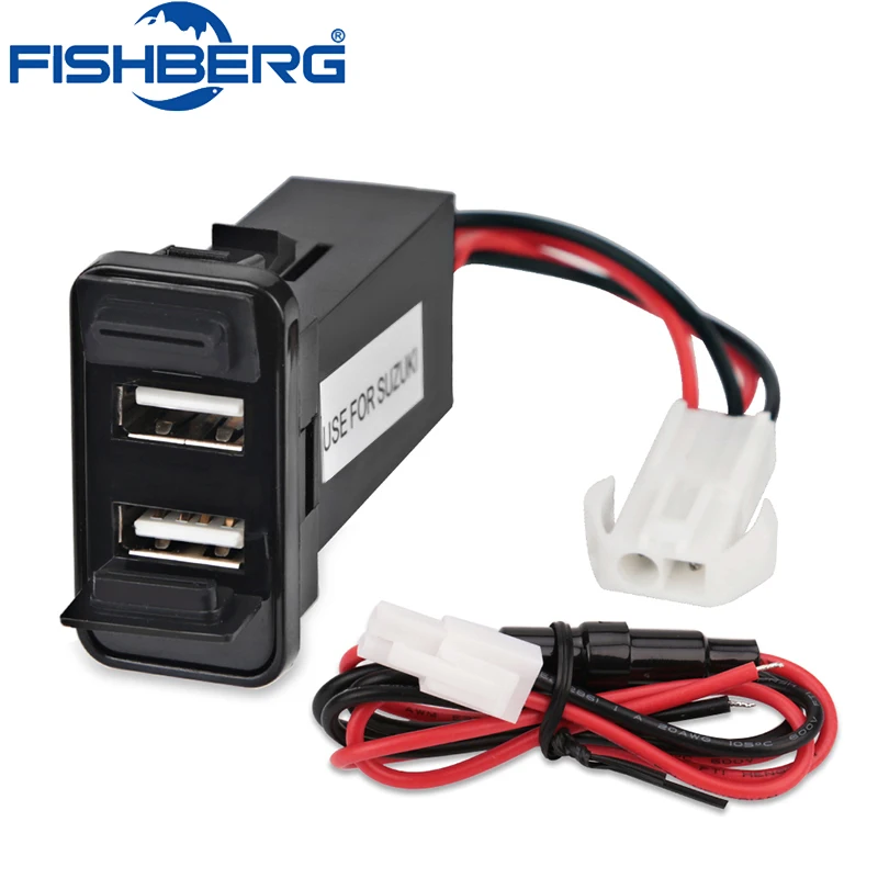 Зарядное устройство fishберга с двумя USB портами 5 в 2 1 А для Mazda Honda Suzuki Mitsubishi|usb charger