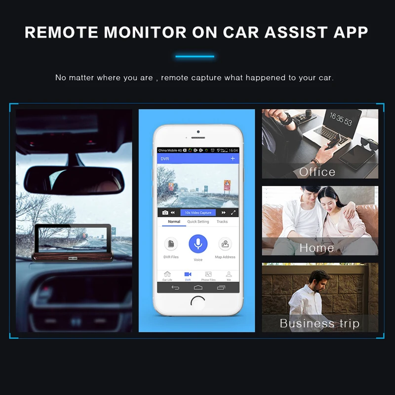 Видеорегистратор автомобильный 7 дюймов 3G GPS навигация FHD 1080P Wifi Bluetooth 16