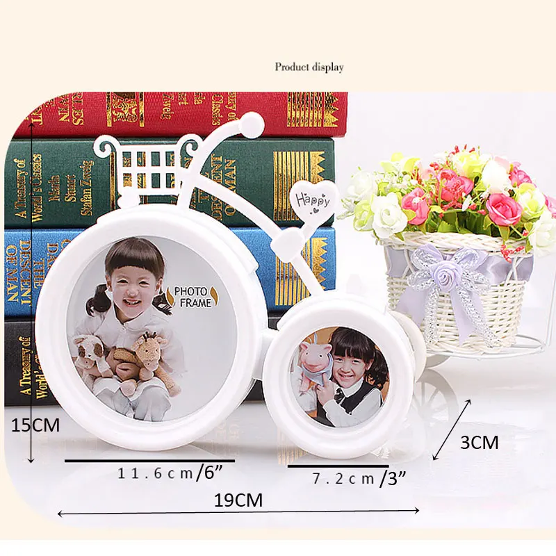 Креативная белая детская фоторамка для велосипеда 2 шт. детей домашний декор