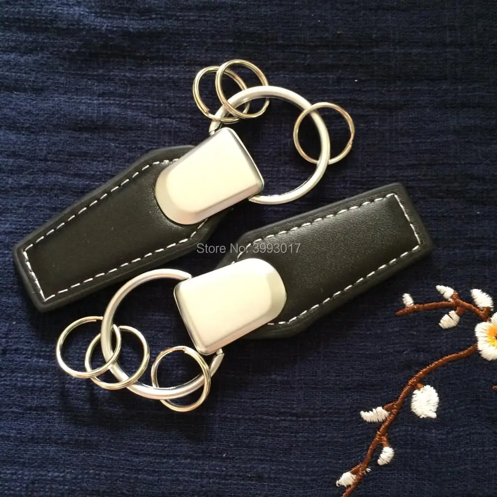 Высокое качество 20 шт./лот кожаный брелок с логотипом автомобиля кольцо для