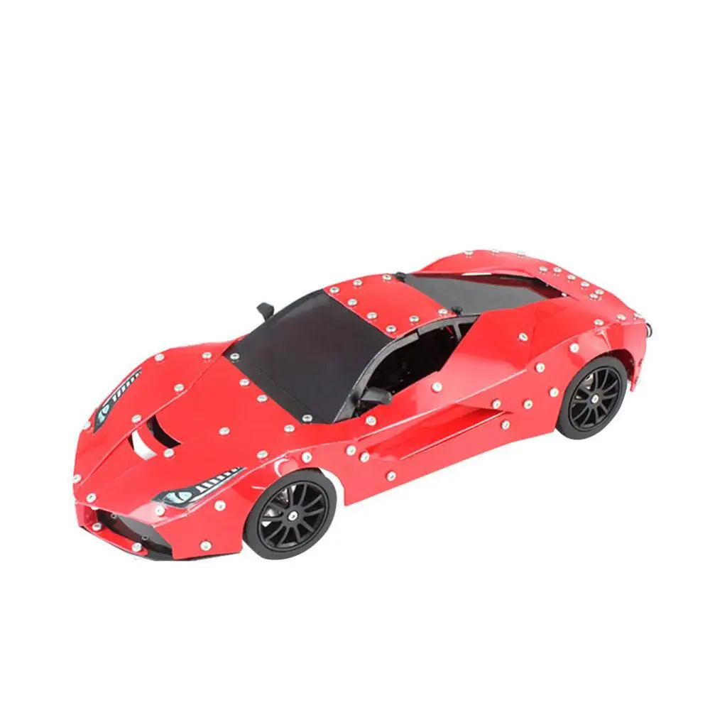 DIY RC гоночный автомобиль строительные блоки Инженерная Металлическая Детская
