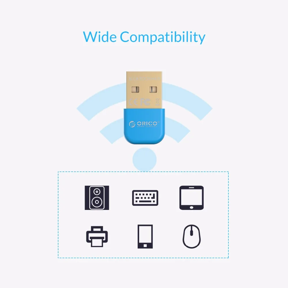 ORICO Bluetooth 4,0 адаптер USB ключ передатчик приемник для ПК для Windows Vista Совместимый Bluetooth 2,1/2,0/3,0