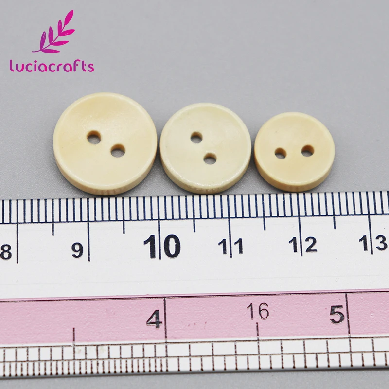 Lucia crafts 24 шт. 12 мм/13 мм/15 мм натуральные круглые деревянные пуговицы DIY Швейные Скрапбукинг аксессуары для одежды с 2 отверстиями E0214