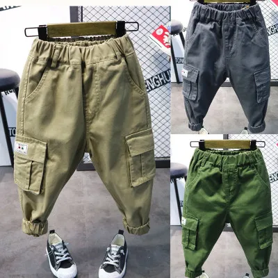 Повседневные штаны для маленьких мальчиков Одежда детей детские карго