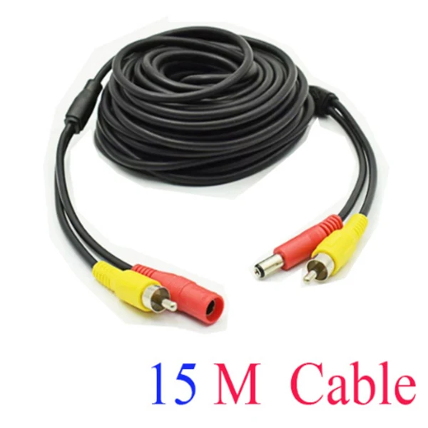 Single 15m Cable A 10 м 15 м 20 м ночное видение парковочная резервная камера заднего вида/DVD/VCD+ 800*480 светодиодный экран 7 дюймов Автомобильный Автобус Грузовик 24 в монитор - Цвет: Single 15m Cable A