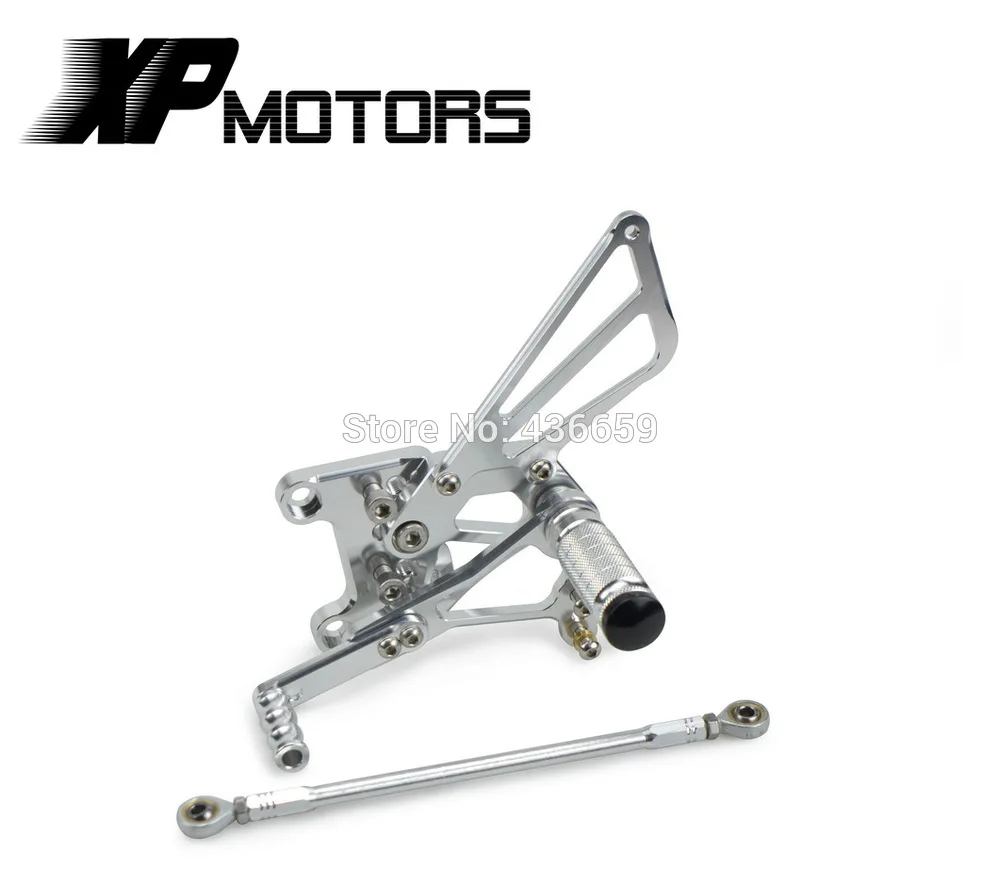 Silver CNC Billet Race Adjustable Foot pegs Control Kits Rear Sets For Triumph T509 Speed Triple 1997 98 99 00 01 2002 | Автомобили и