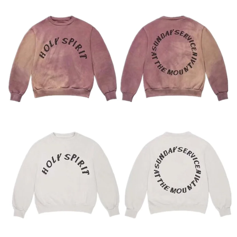 

19SS Kanye West Hoodies Sunday Service Holy Spirit CPFM Sweatshirts O-Neck Kanye West Pullover