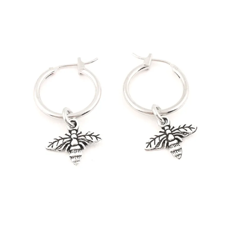 1Pair HoneyBee Animal Charms Dangle Earrings Flower Pendant For Women Party Gift Jewelry Pendientes E2550 | Украшения и