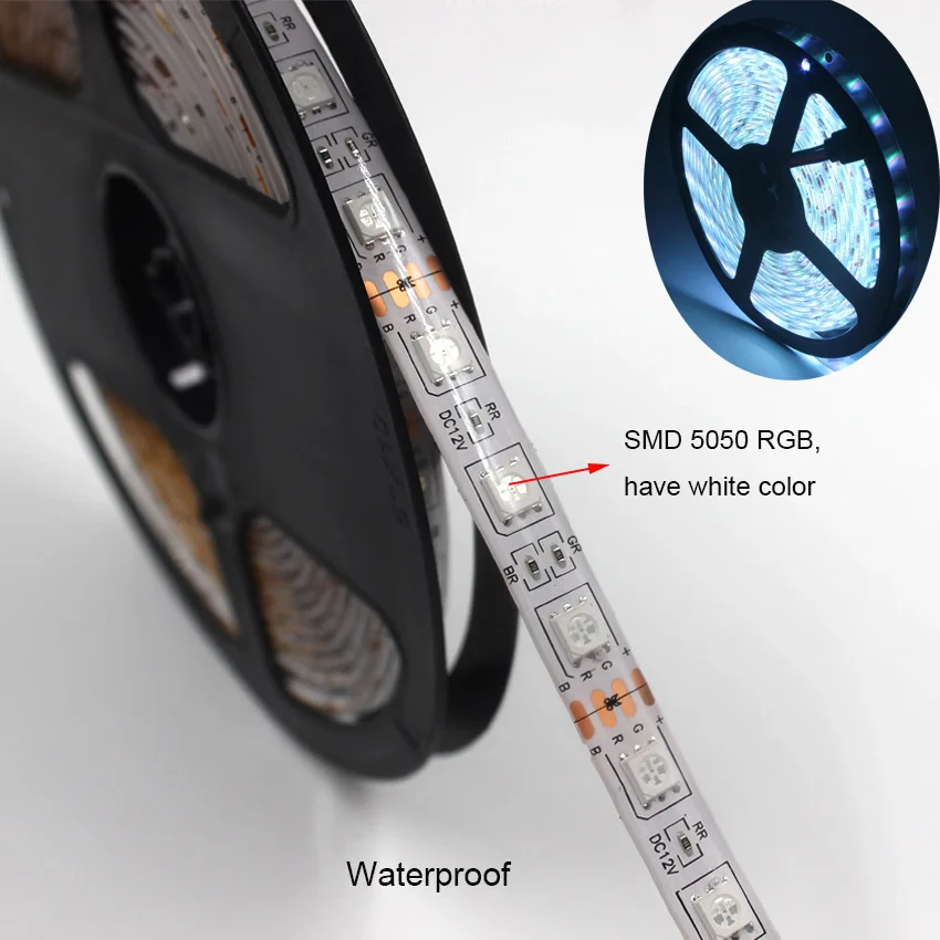 IKVVT 5050RGB Светодиодная лента водонепроницаемая светодиодная rgb Диодная 24 k пульт