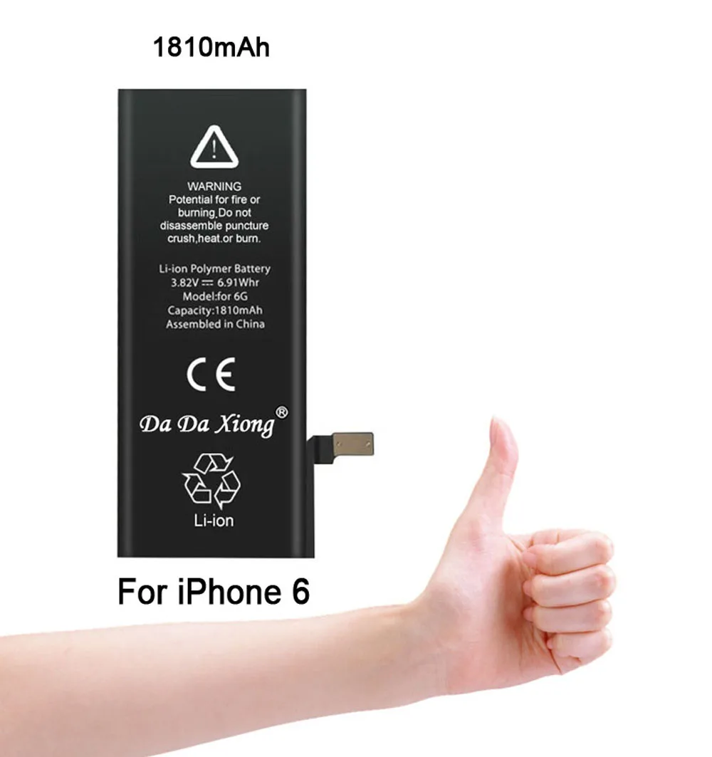 Оригинальный аккумулятор Da Xiong для Apple iPhone 6 6G 1810 мАч с реальной емкостью