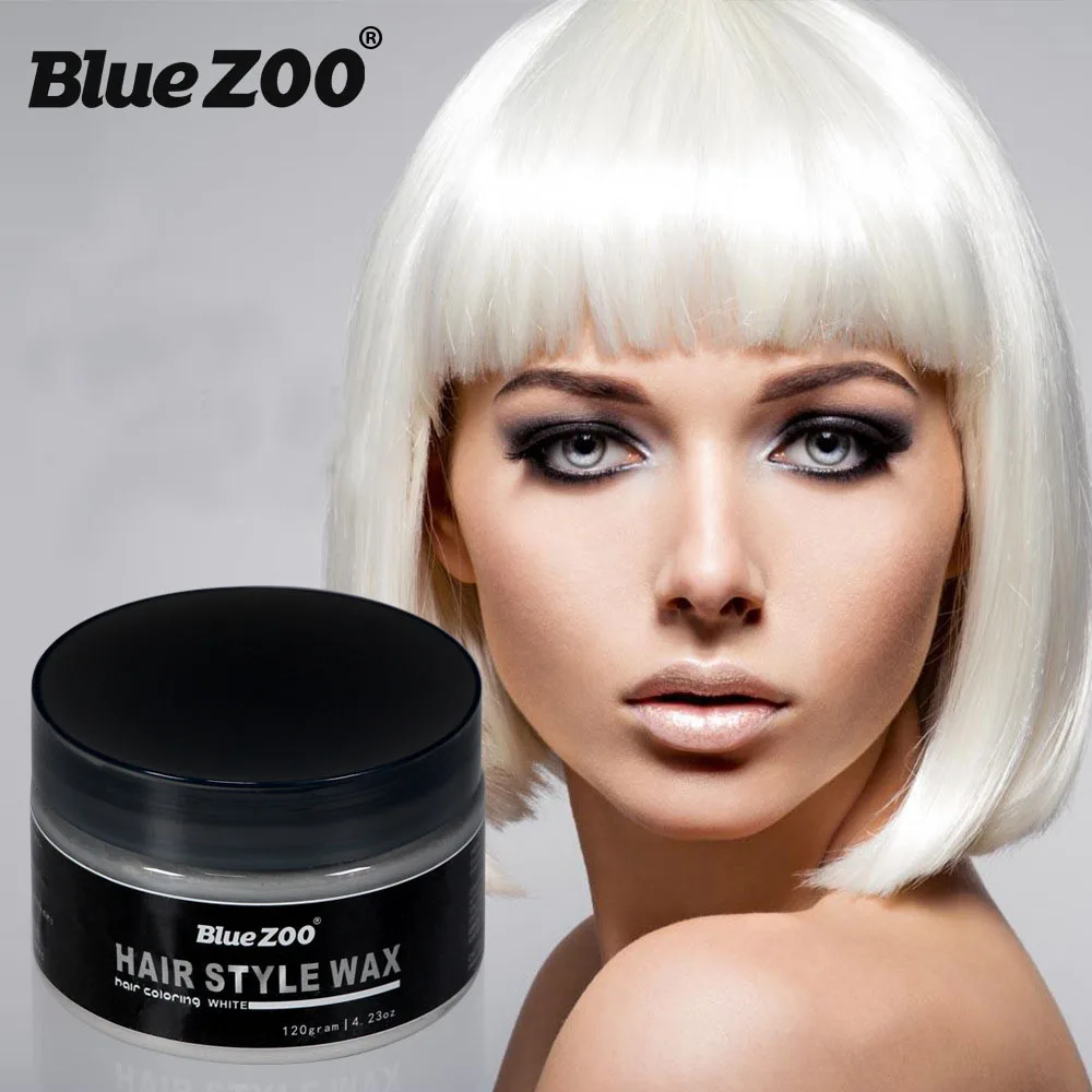 Blue ZOO краска для волос Восковая краска одноразовая формовочная паста 7 цветов Временная Краска для волос воск синяя бабушка серая Зеленая краска для волос воск BZ048