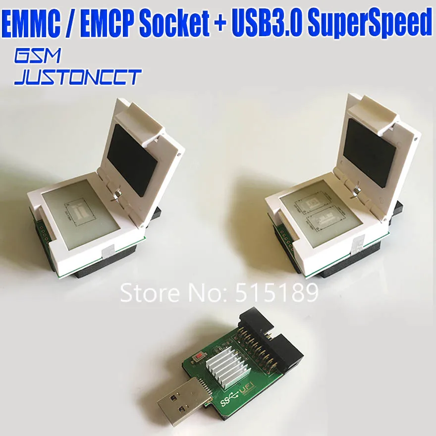EMMC EMCP розетка + 2 в 1 / USB3.0 SuperSpeed USD ридер для донгл UFI коробка|Детали устройств связи|