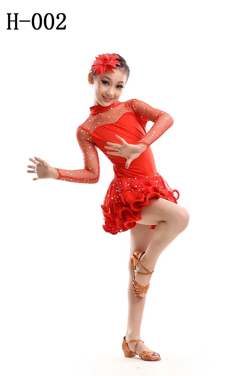 Новинка 2015 года Пикантная одежда для латинских танцев Кружевные Детские бальные