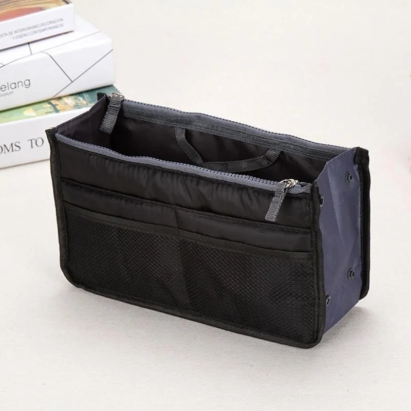 Г., настоящая сумка Maleta De Maquiagem, Женская практичная сумка, кошелек, нейлон, двойной Органайзер, вставка, косметическое хранение