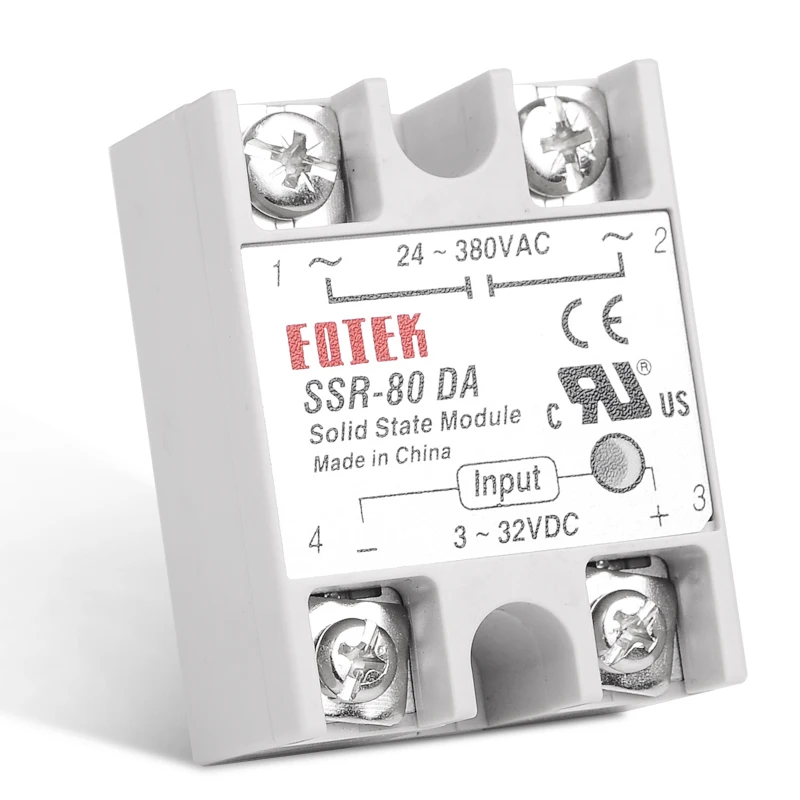 SINOTIMER SSR-60DA твердотельные реле SSR-80DA DC-AC 3-32 В постоянного тока до 24-380 В переменного тока SSR 60A 80A 100A реле без крышки