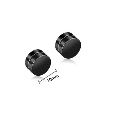 No Ear Hole Women Men Magnetic Stainless steel Stud Earrings Black Patch Health Jewelry Magnets Of Lazy Paste Slim Patch