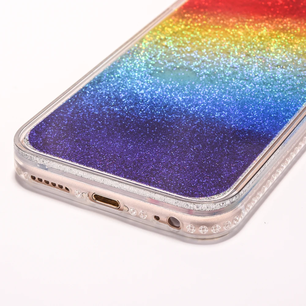 Gradient Rainbow Case For iphone 7 8 Plus 7plus Soft TPU Colorful Cases Fundas Phone iPhone 6 S Back Cover |
