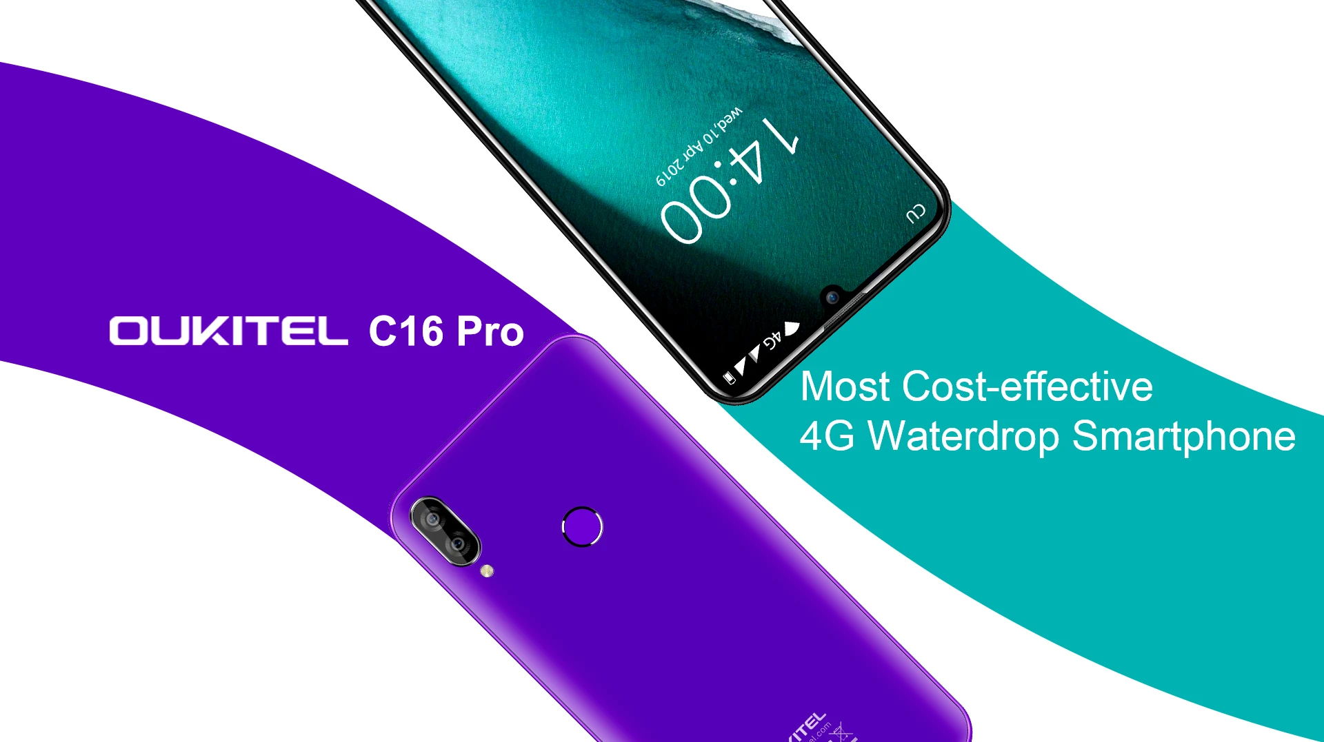 Смартфон OUKITEL C16 Pro, 3 ГБ, 32 ГБ, четырехъядерный процессор MTK6761P, 5,71 дюймов, экран в виде капли воды, 19:9, отпечаток пальца, LTE, 2600 мАч, мобильный телефон для распознавания лица