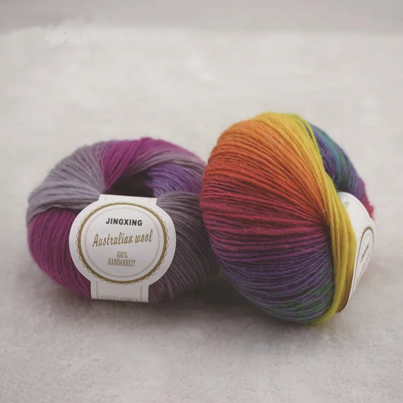 180m Роскошная качественная шерстяная пряжа для ручного вязания 100% шерстяной