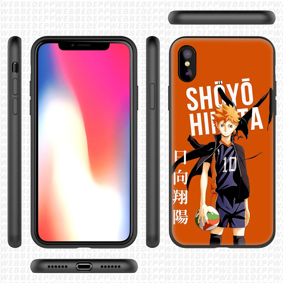 WEBBEDEPP Haikyuu Anime Soft Silicone Case for iPhone 11 Pro Xr Xs Max X or 10 8 7 6 6S Plus 5 5S SE |