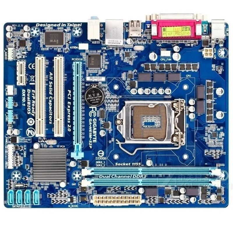 Для оригинальной десктопной материнской платы Gigabyte Φ H61 Socket LGA 1155 DDR3 Micro-ATX 100%