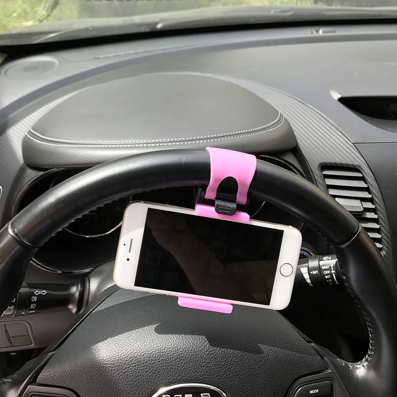 Универсальный автомобильный держатель для телефона зажим рулевого колеса