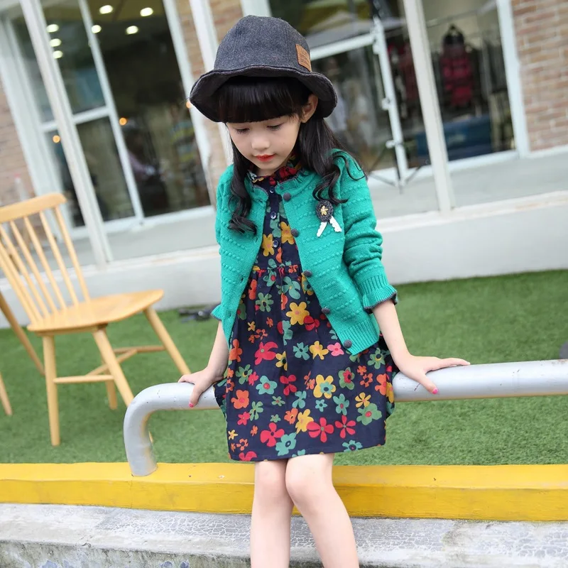 

Rlyaeiz 2019 Spring Casual Baby Girls Sweater Knitwear Fashion Sweet Autumn Girls Knitted Baby Cardigan Girl Clothes For 2-9Y