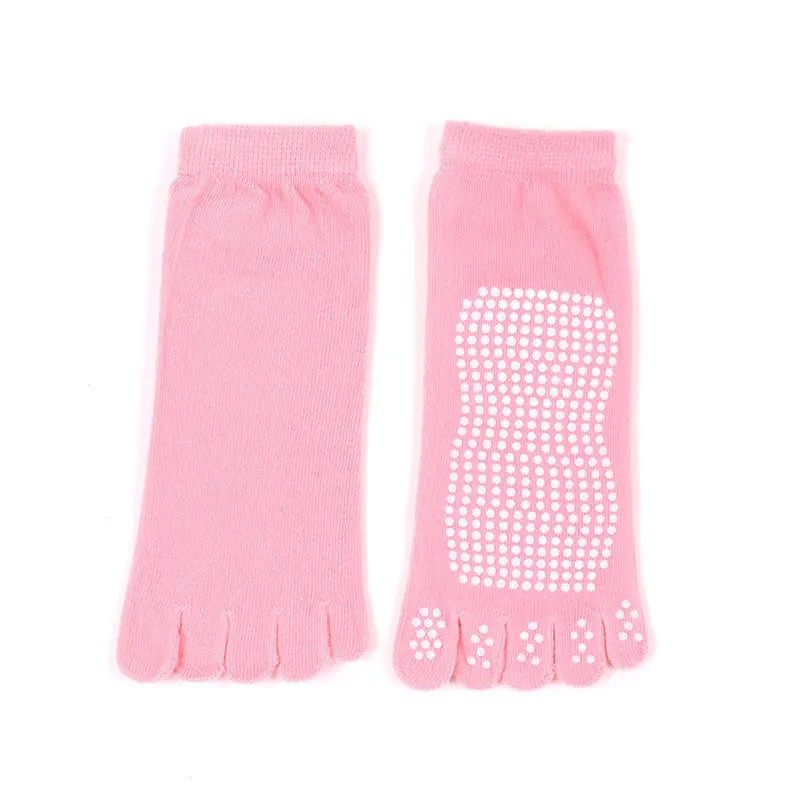 Женские нескользящие носки для йоги Reallion с пальцами фитнеса пилатеса спортзала