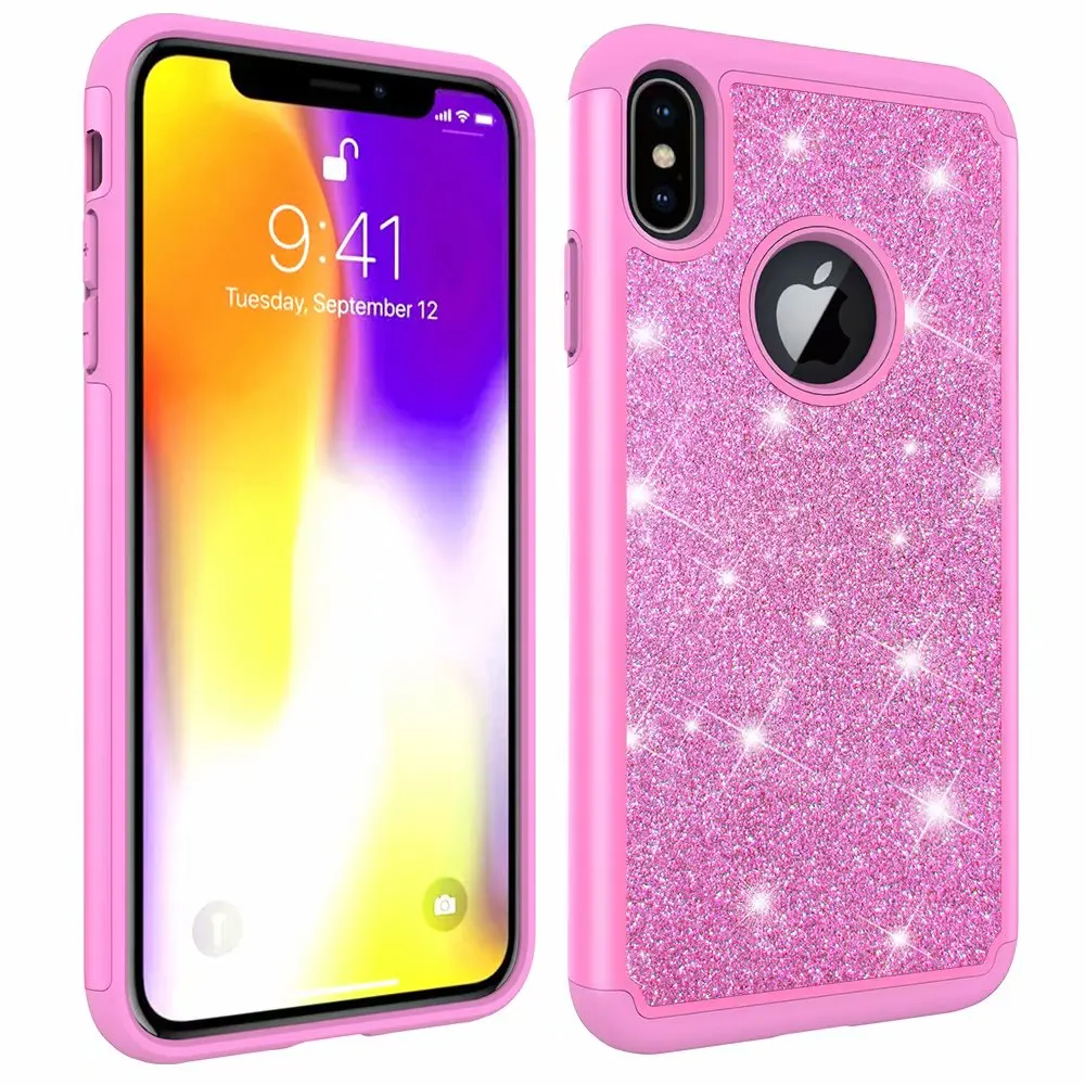 Для iphone 7 6 6s 8 Plus X XR XS Max Чехол Прочный PC + TPU 2 слоя гибридный полный корпус защита от