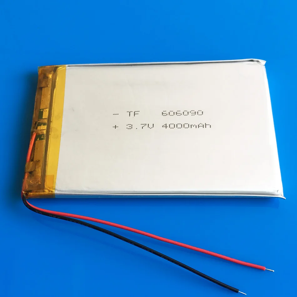 

3.7V 4000mAh lithium polymer rechargeable battery li po for GPS DVD PDA PAD power bank e-book camera tablet PC laptop 606090