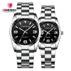 Мужские и женские кварцевые часы CHENXI, водонепроницаемые, для влюбленных