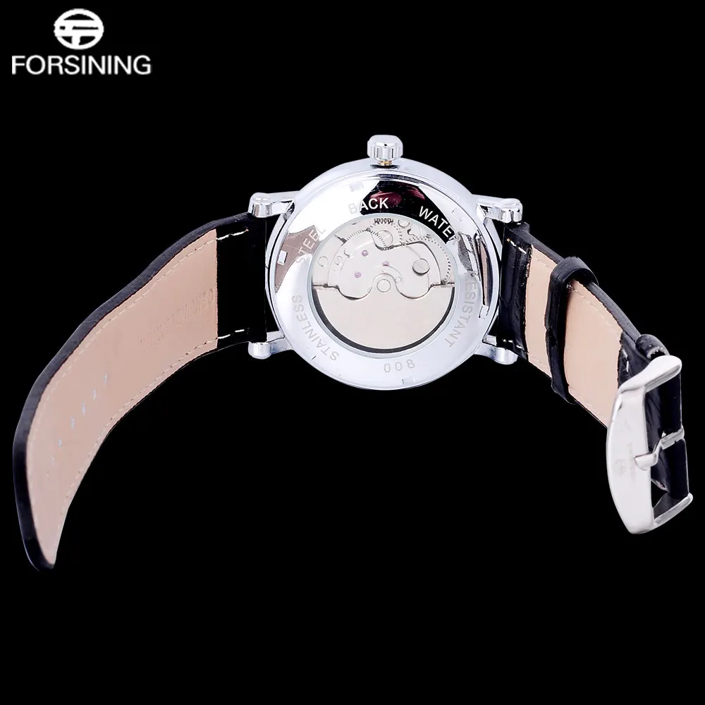 Классические мужские часы FORSINING роскошные модные дизайнерские автоматические