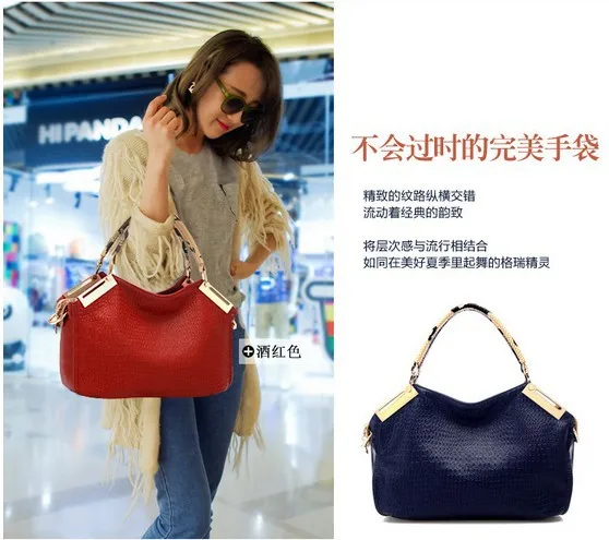2014 new crocodile handbags Our Lady recreation Bag Shoulder Handbag across bag | Багаж и сумки