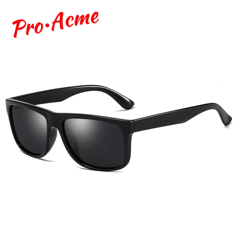 Солнцезащитные очки Pro Acme Classic Polarized для мужчин с зеркальными линзами и черной оправой, унисекс, модель CC1008.