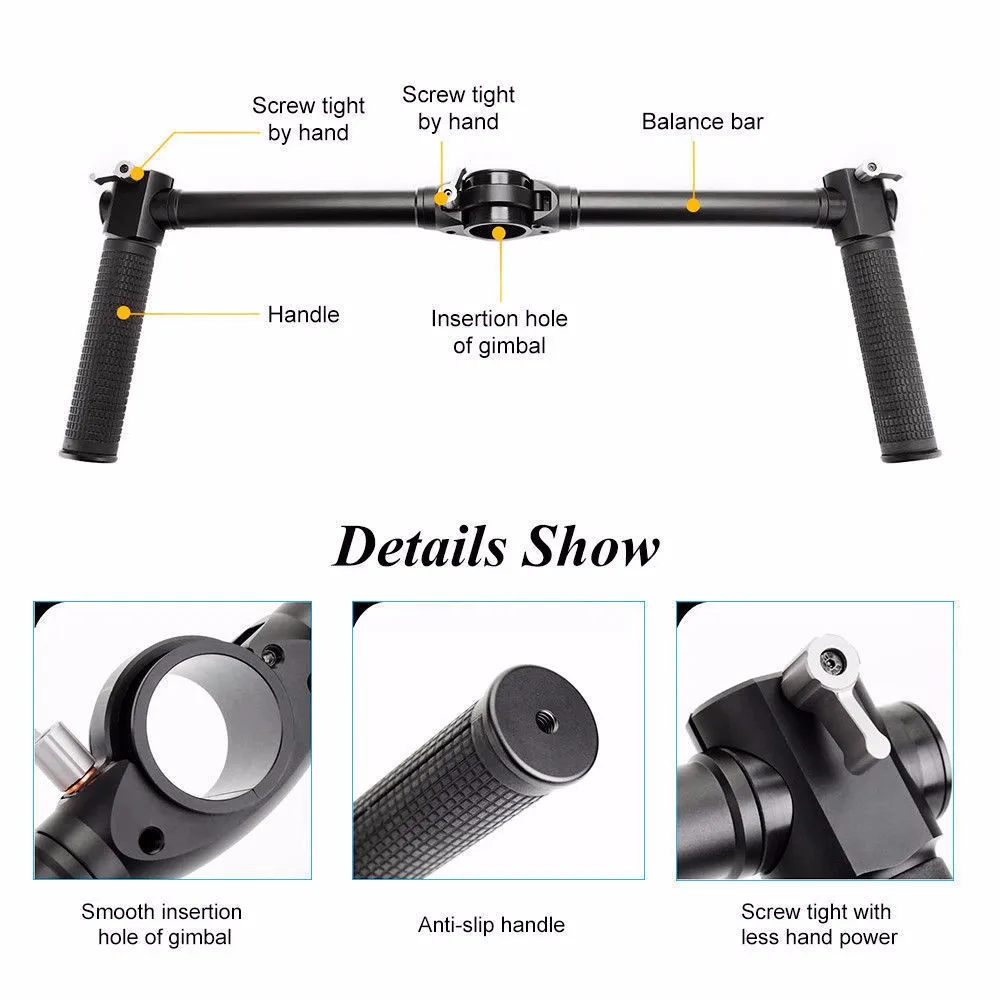 Zhiyun двойной ручной расширенный держатель аксессуары с 1/4 винтовыми отверстиями