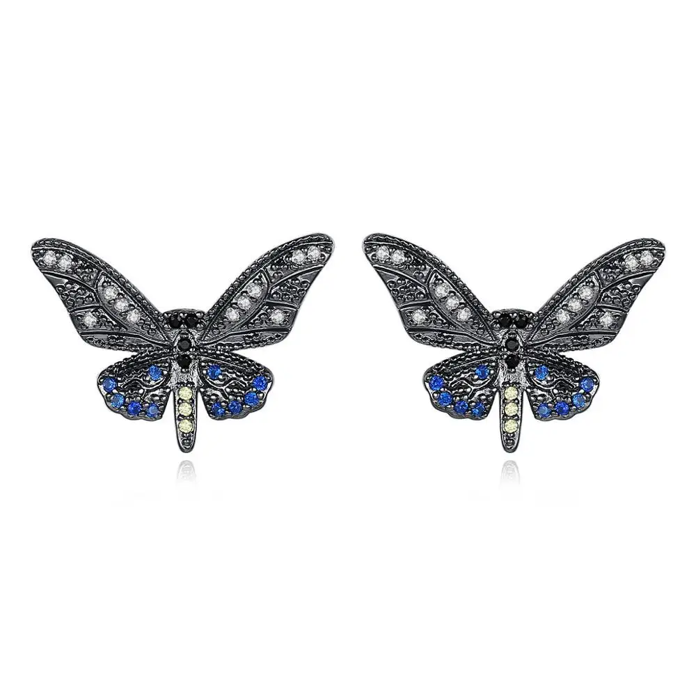 

European Black Fashion Butterfly Earrings AAA Cubic Zircon Fashion Jewelry Exquisite For Women Girl Birthday Gift