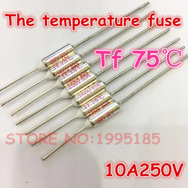 Новый микро-Термопредохранитель RY 25 шт./лот 10A250V 75 градусов Tf C