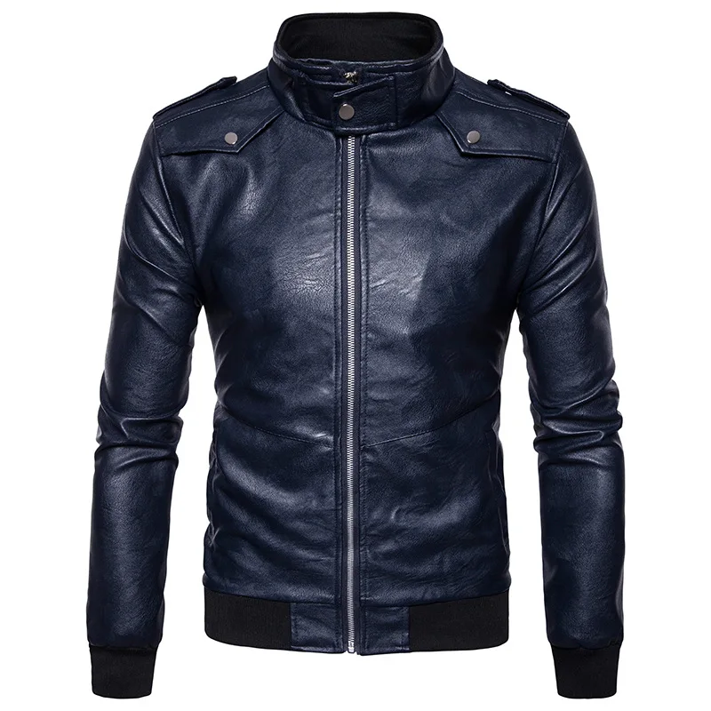 Новая мотоциклетная обувь куртка Весте Cuir Homme 2018 Мода мужская зимняя из