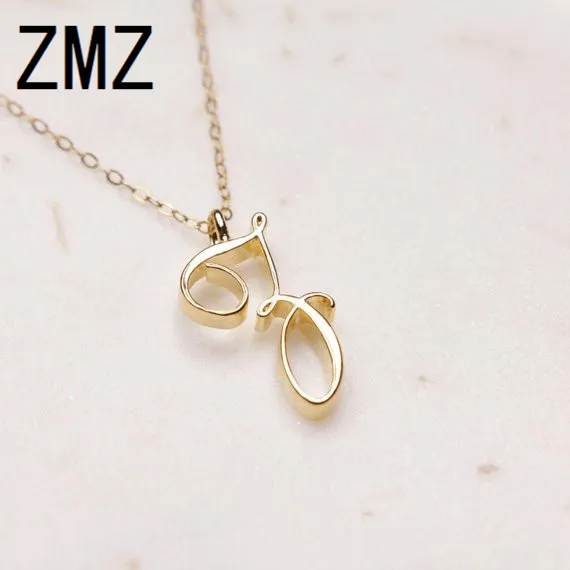 

ZMZ 10pcs/lot 2019 Europe/US fashion English letter pendant lovely letter Z text necklace gift for mom/girlfriend party jewelry