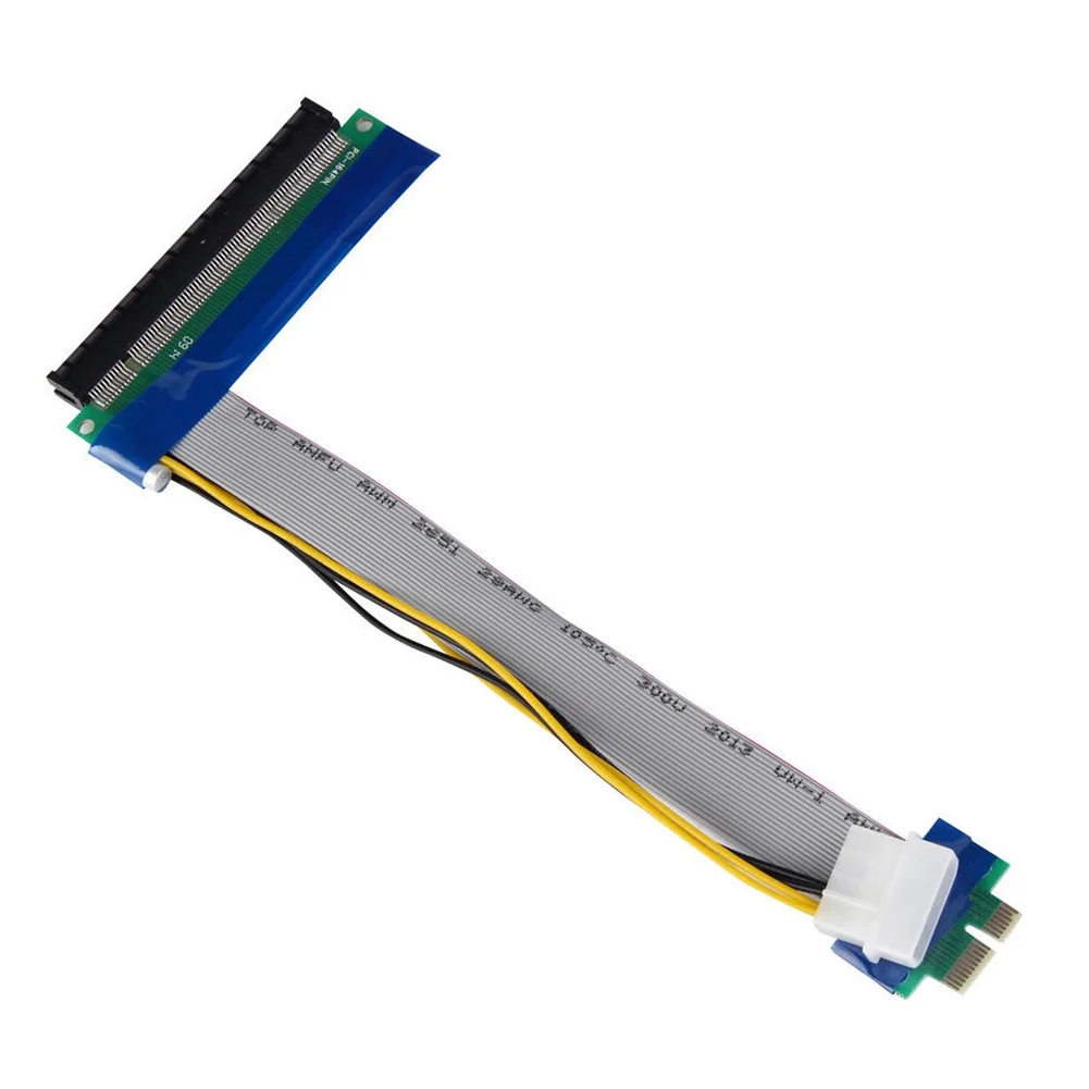 PCI-E Экспресс 1x к 16x стояк лента для картриджей расширитель расширение кабель molex