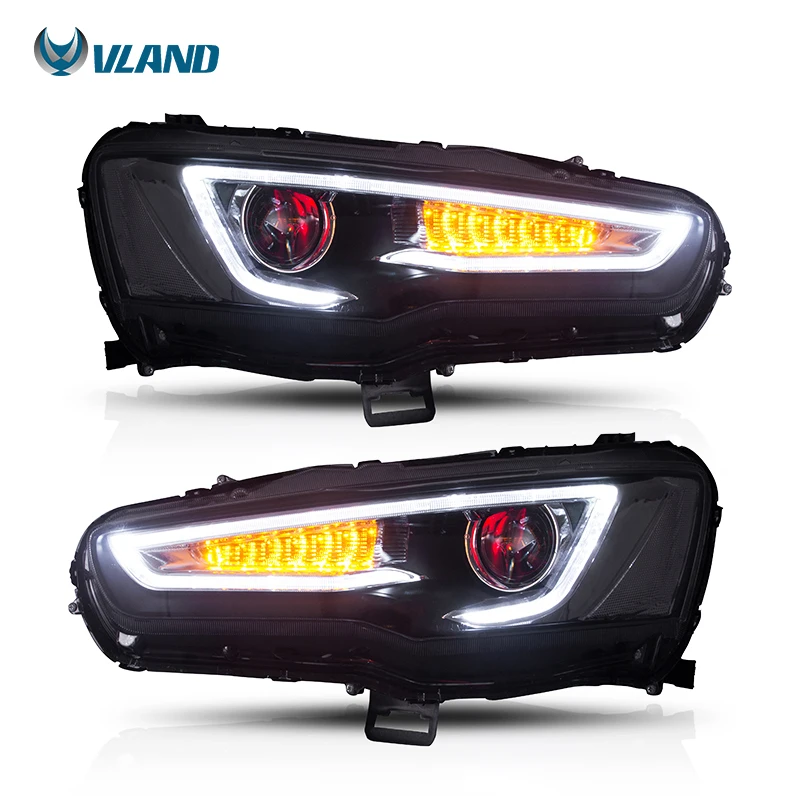 

Vland Car Styling Head Lamp For Mitsubishi Lancer Headlight 2008-2017 Led Headlights With Demon Eyes
