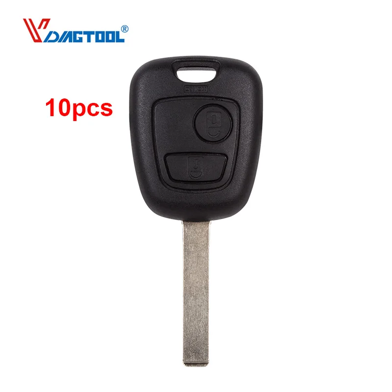 10 шт. 2 кнопки необработанное лезвие ФОБ оболочки для Citroen 307 C1 C2 C3 / Pluriel C4 C5 C8 Xsara
